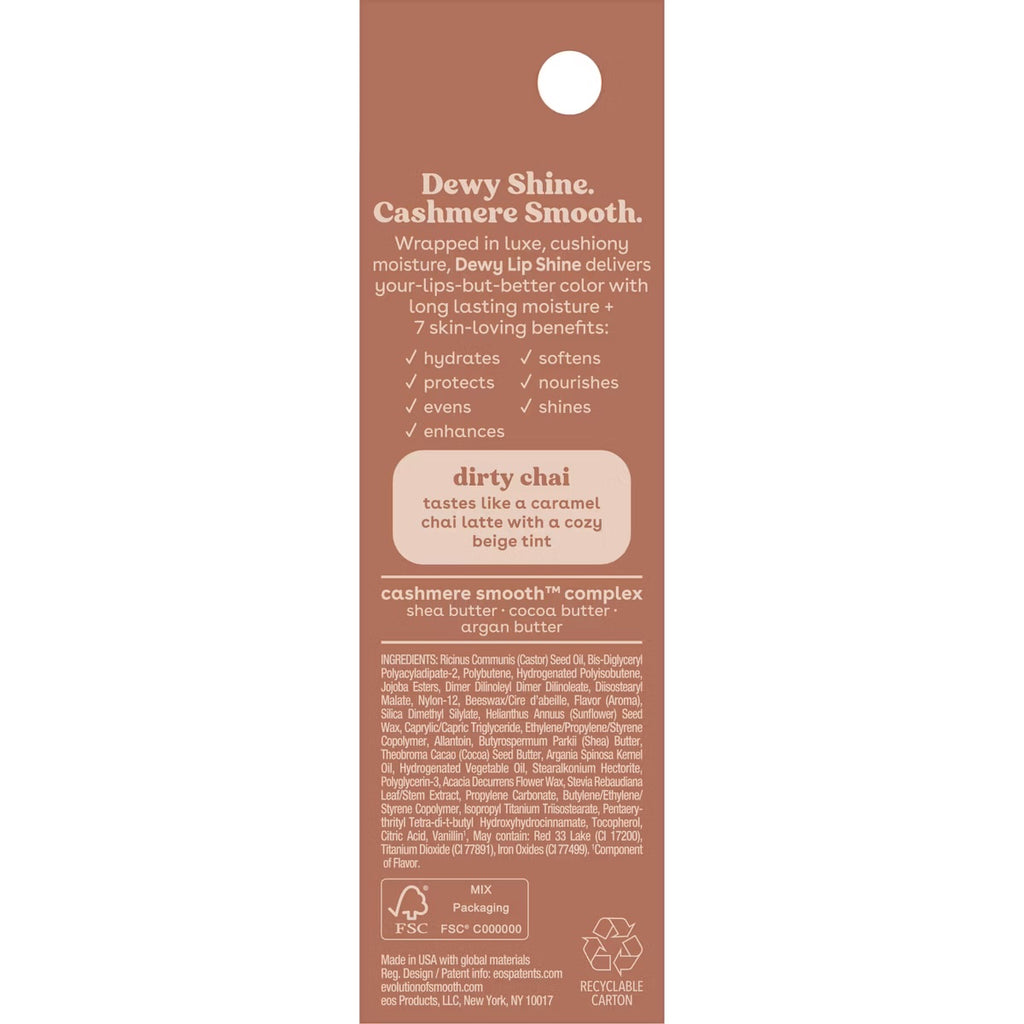 NEW! eos Dewy Lip Shine – Dirty Chai – 0.35 fl oz