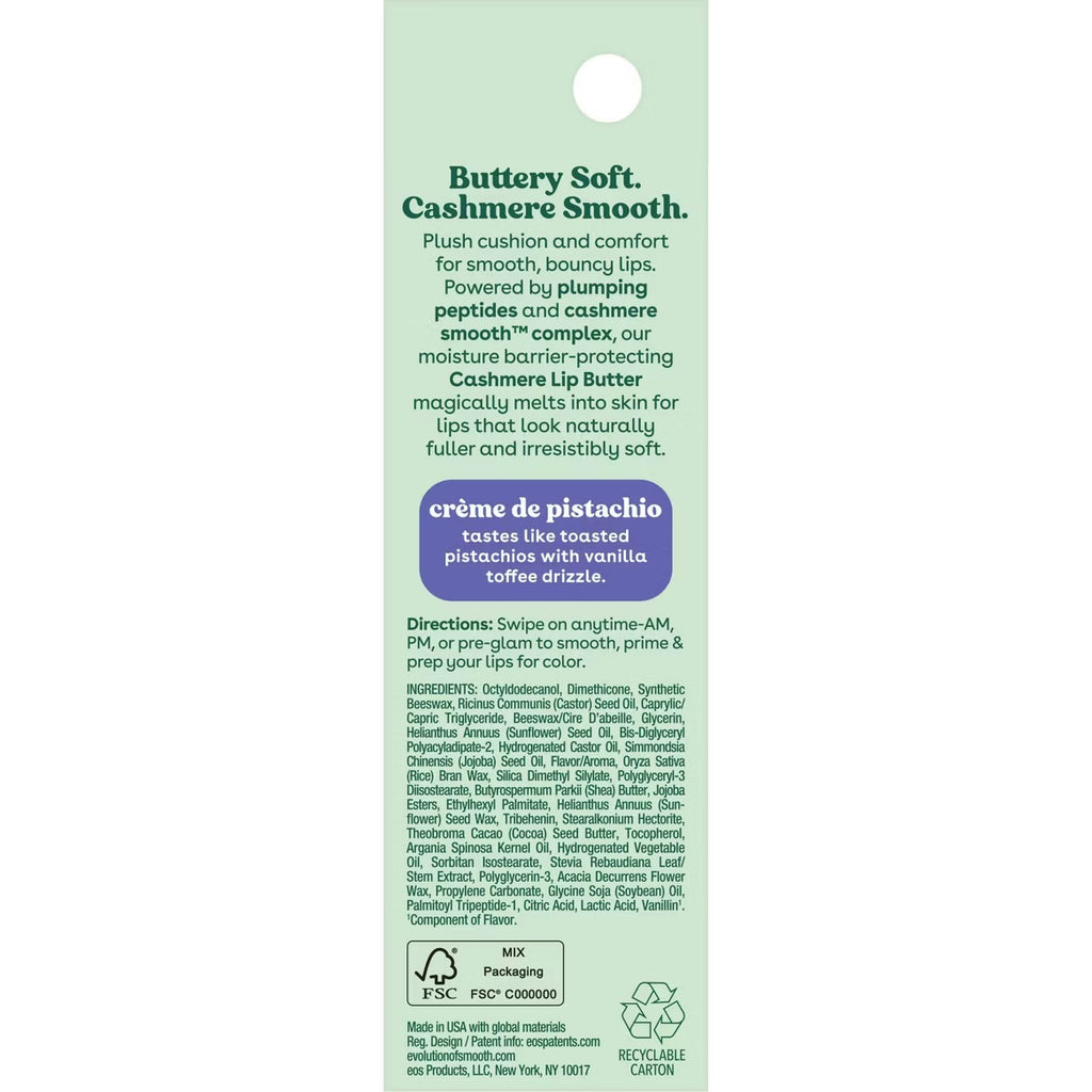 NEW! eos Cashmere Lip Butter – Crème de Pistachio – 0.35 fl oz