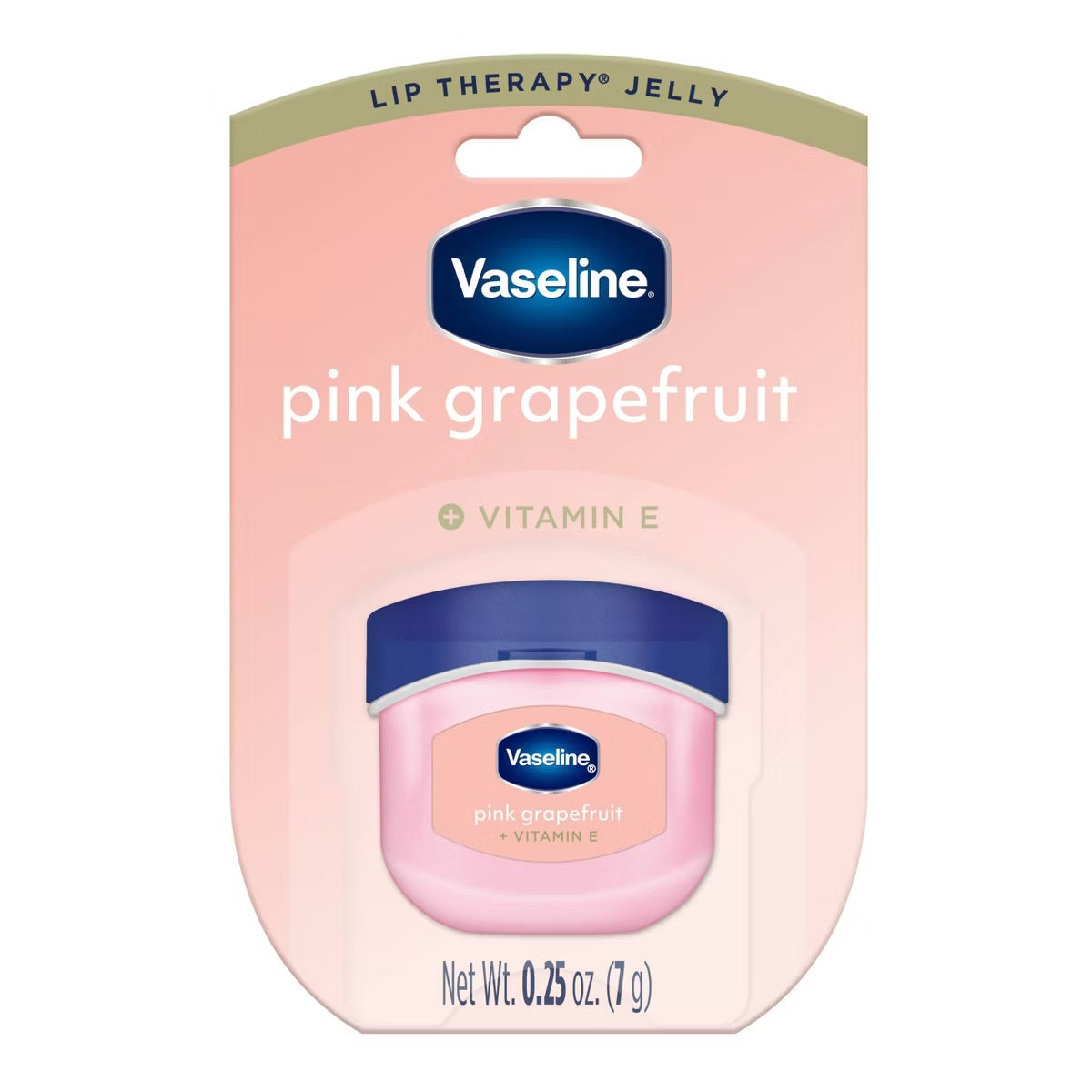 Vaseline Lip Therapy Mini Lip Balm – Pink Grapefruit – Travel Size – 0.25 oz