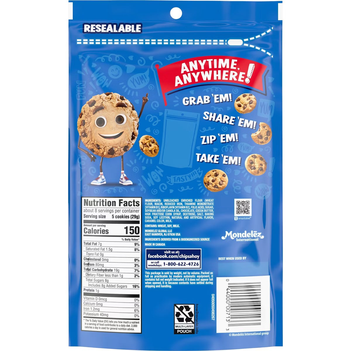 🍪 Chips Ahoy! Mini Original Fudgy Chocolate Chip Cookies – 8 oz