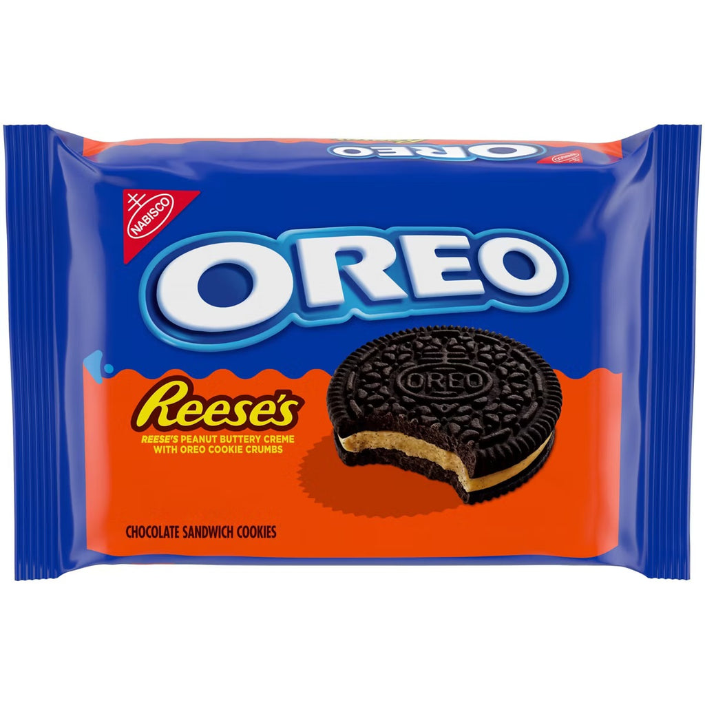 (COMING SOON) 🍪 OREO x REESE’S Peanut Butter Crème Chocolate Sandwich Cookies – 12.35 oz