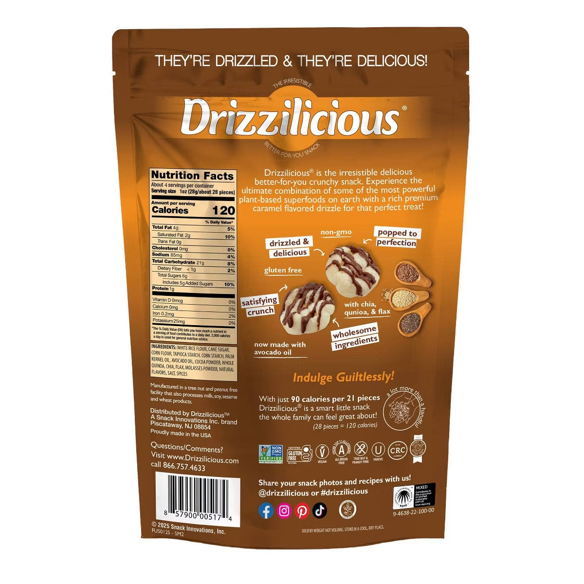 Drizzilicious S’mores Drizzled Mini Rice Cakes – 4oz