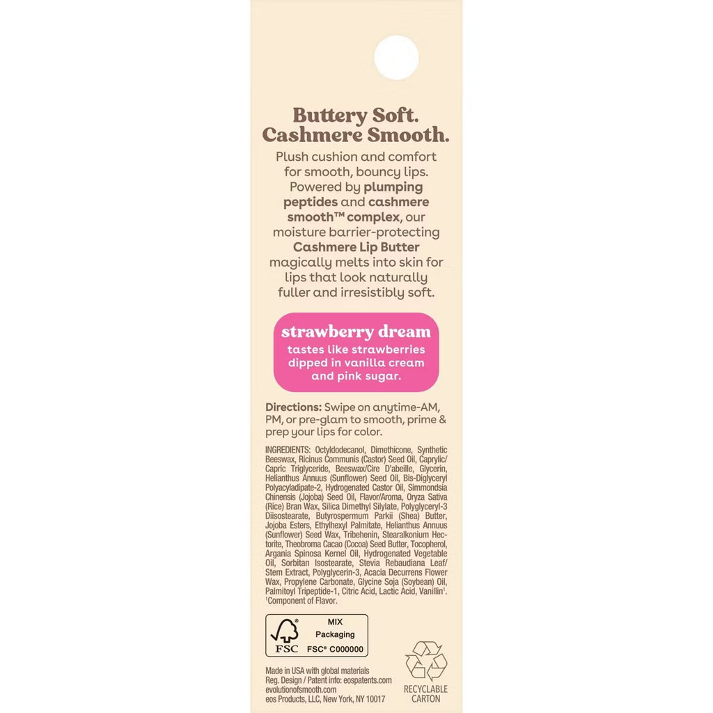 NEW! eos Cashmere Lip Butter – Strawberry Dream – 0.35 fl oz