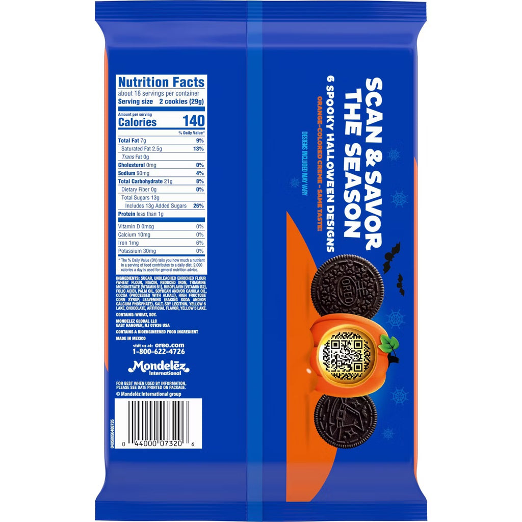 NEW! Oreo Halloween Boo! Orange Crème Cookies – Family Size – 18.71 oz