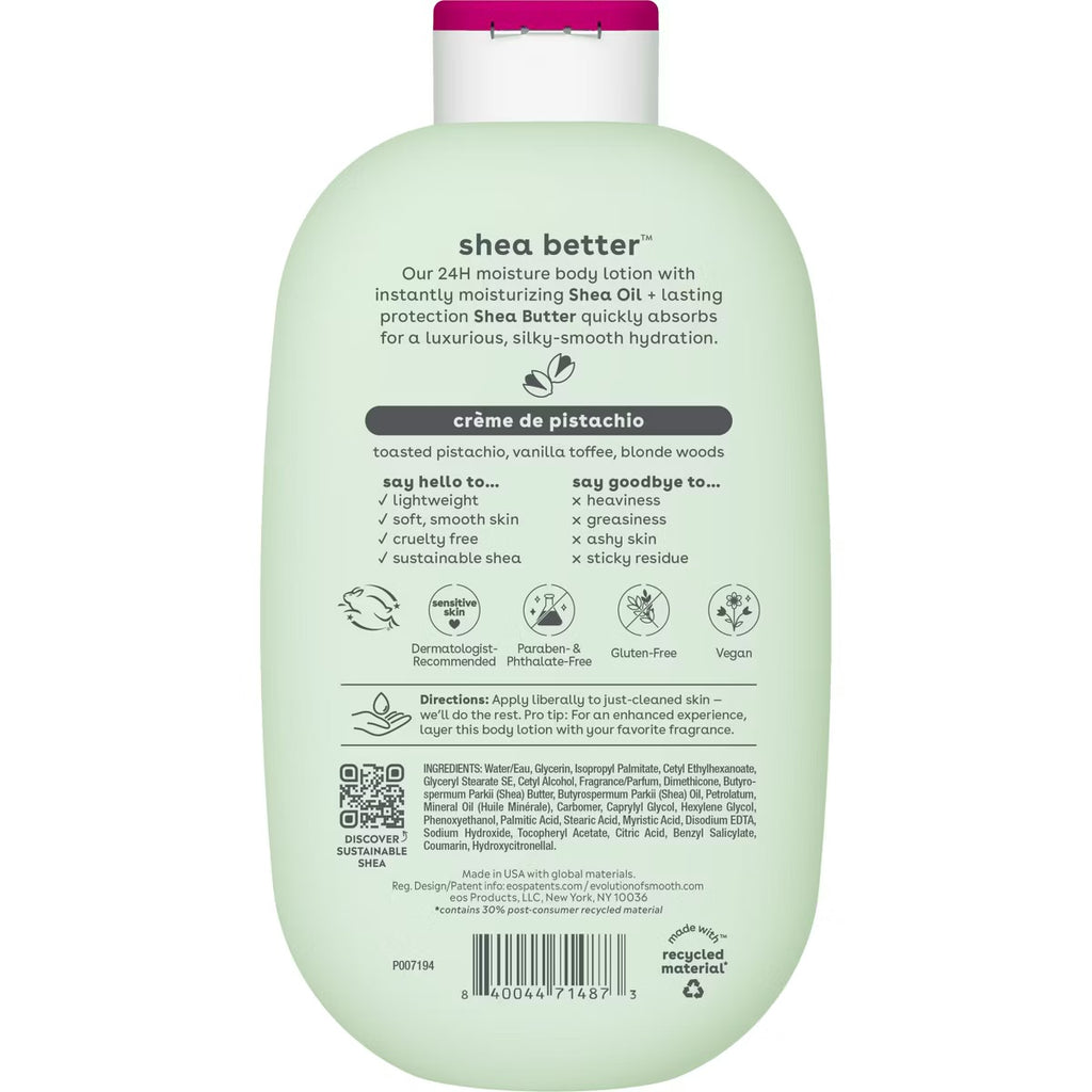 eos Shea Better 24H Moisture Body Lotion – Crème de Pistachio - 16 fl oz