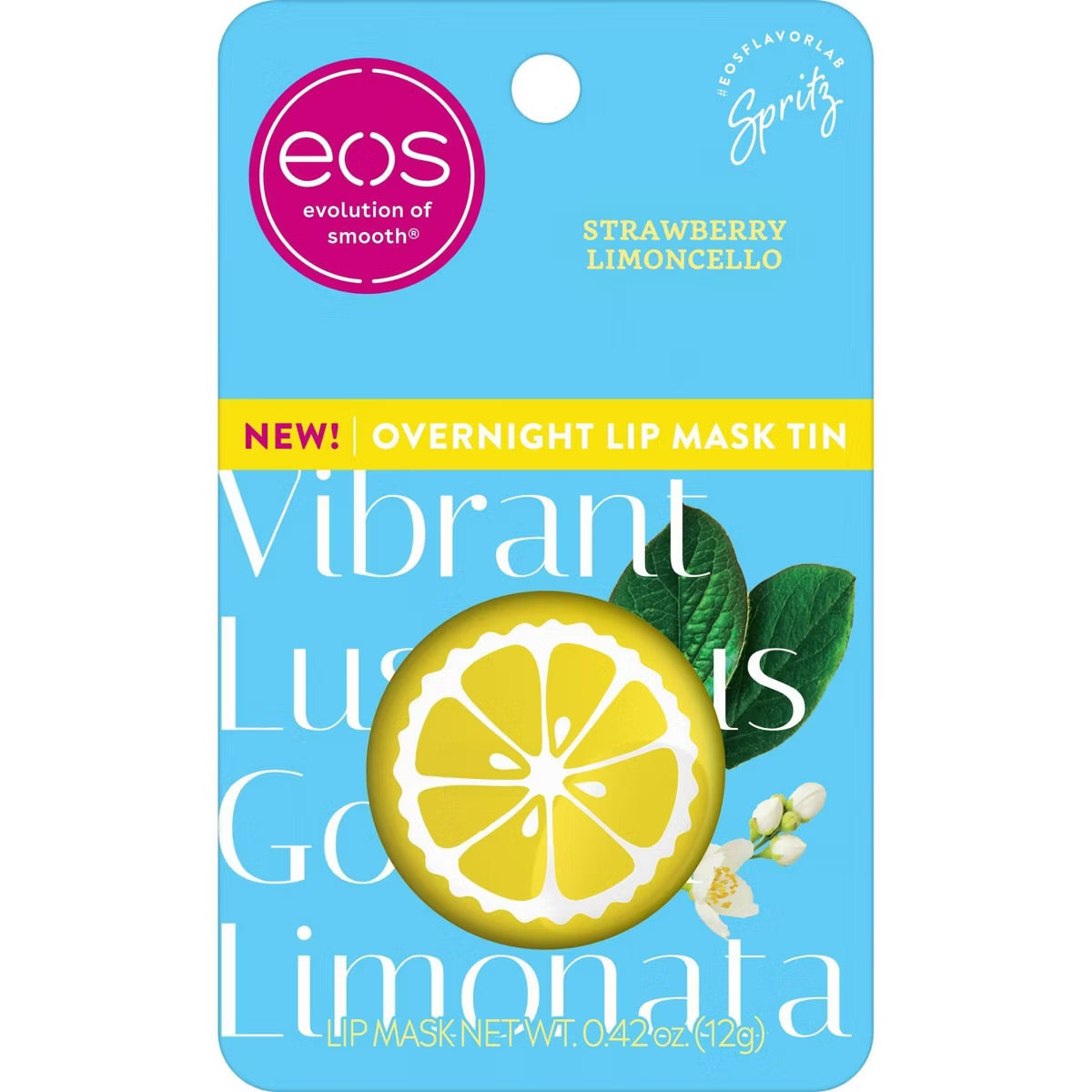 eos Limited Edition Overnight Lip Mask – Strawberry Limoncello – 0.42 oz / 12 g