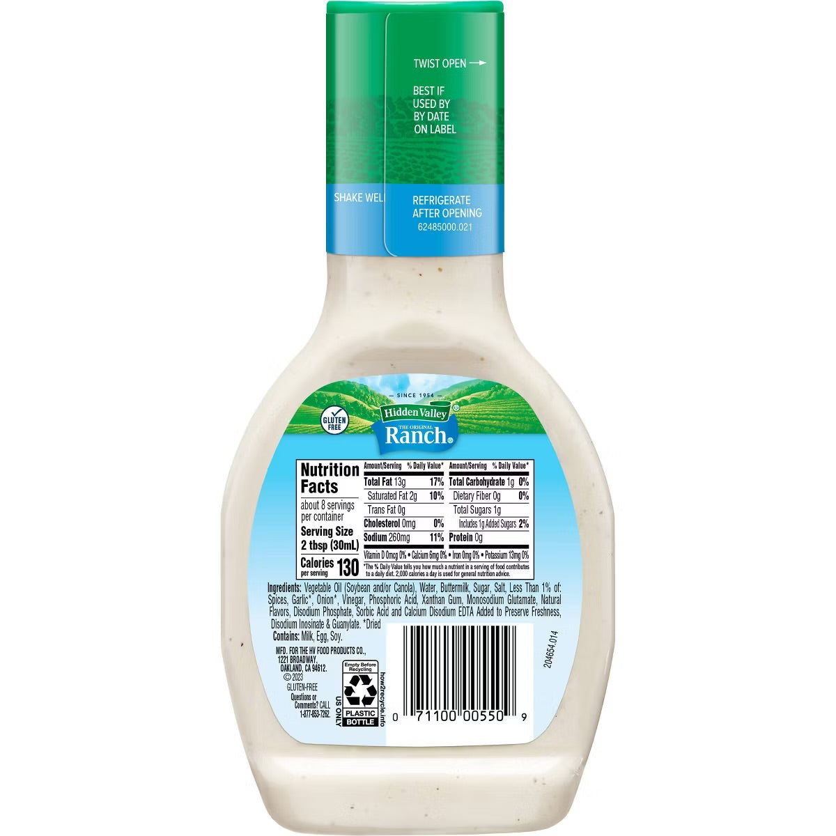 Hidden Valley Original Ranch Salad Dressing & Topping - Gluten Free - 8 fl oz