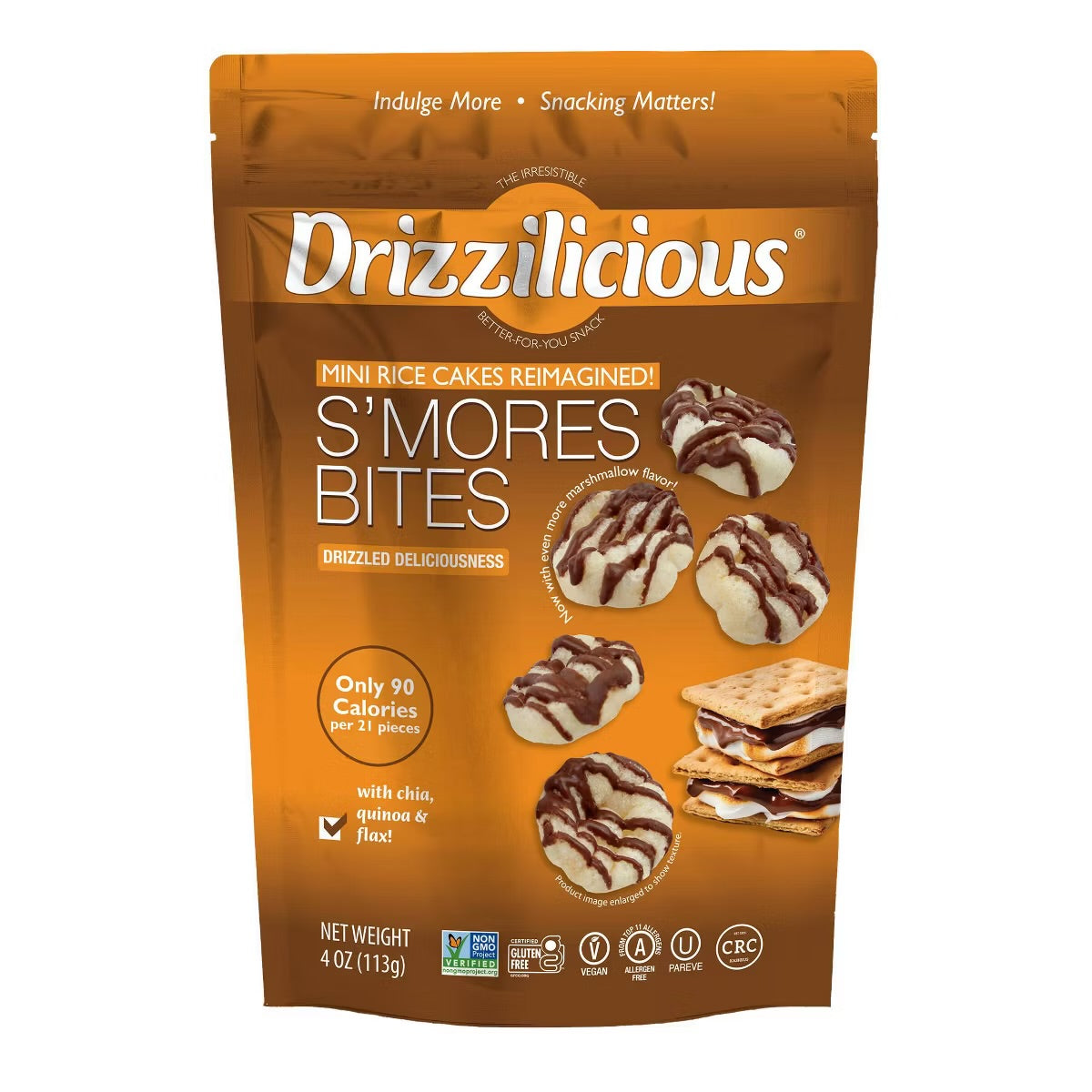 Drizzilicious S’mores Drizzled Mini Rice Cakes – 4oz