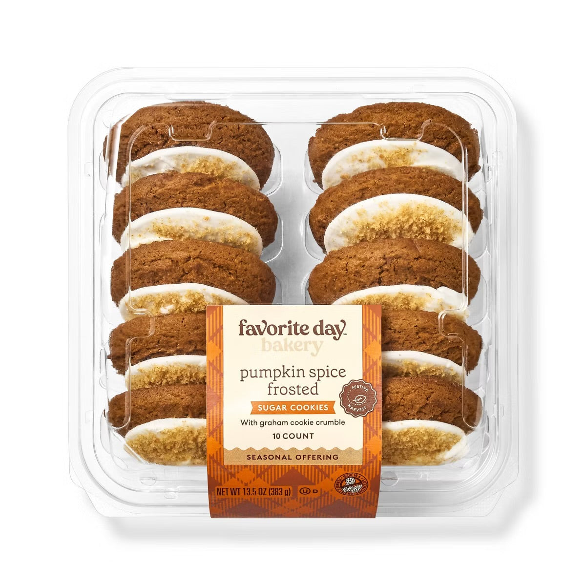 (PRE-ORDER) Harvest Pumpkin Spice Frosted Cookies – 13.5 oz / 10ct