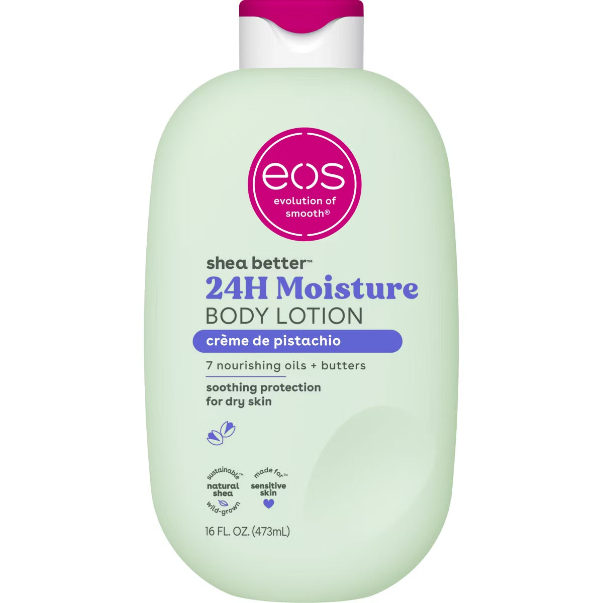 eos Shea Better 24H Moisture Body Lotion – Crème de Pistachio - 16 fl oz