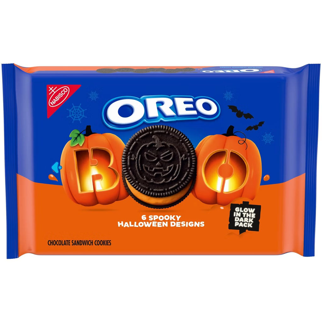 NEW! Oreo Halloween Boo! Orange Crème Cookies – Family Size – 18.71 oz