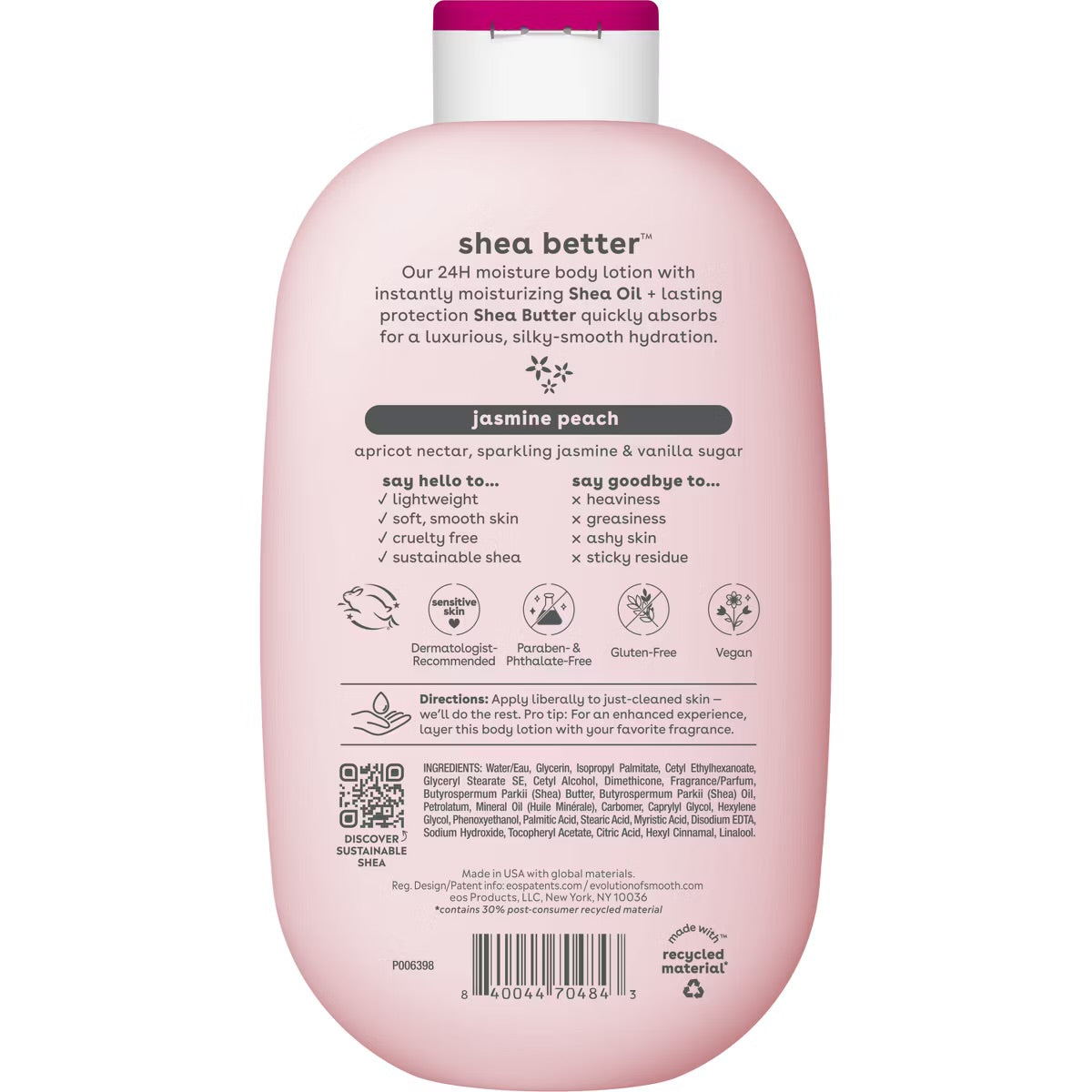 eos Jasmine Peach Body Lotion