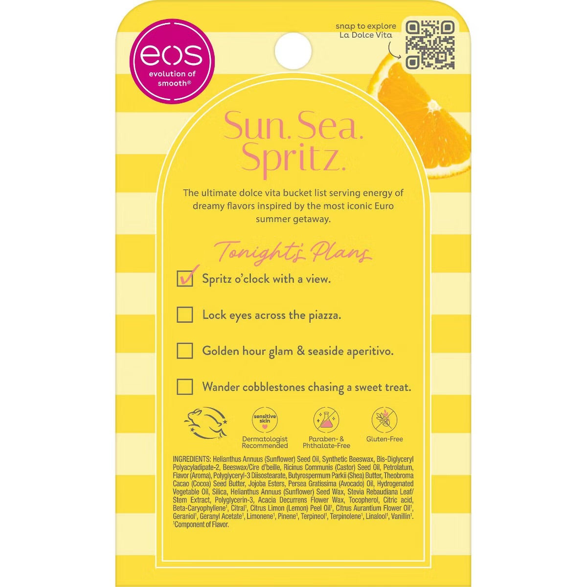 eos 24H Moisture Super Balm Minis - Watermelon Frosé, Tangerine Spritz, Strawberry Limoncello