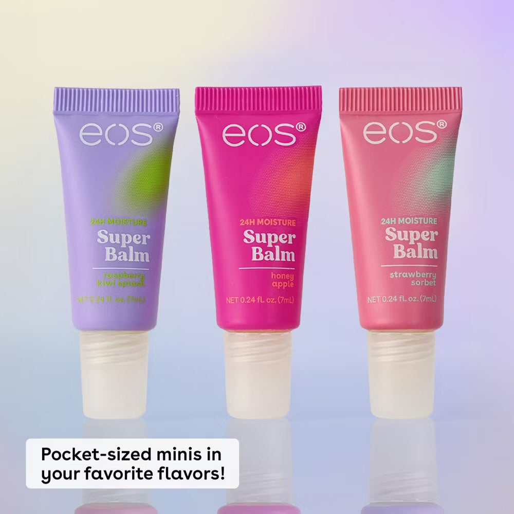 eos 24H Moisture Super Balm Minis - Honey Apple, Raspberry Kiwi Splash, & Strawberry Sorbet