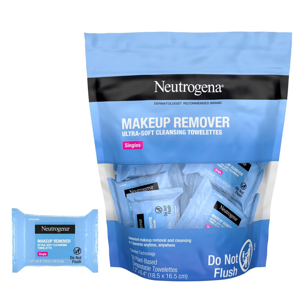 Neutrogena Makeup Remover Wipes - Ultra Soft Micellar Facial Cleansing - 20ct