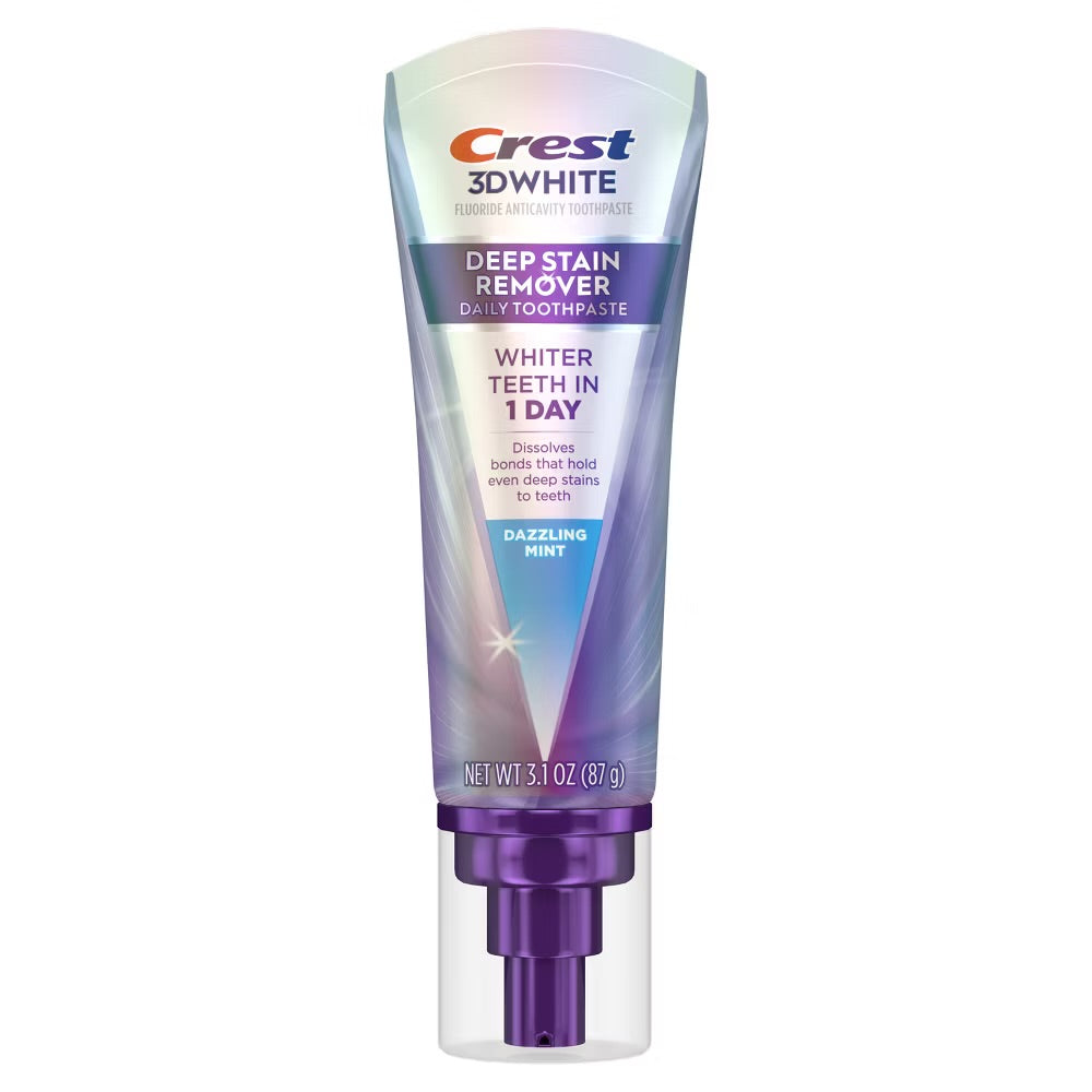 Crest 3D White Deep Stain Remover Daily Toothpaste - Dazzling Mint
