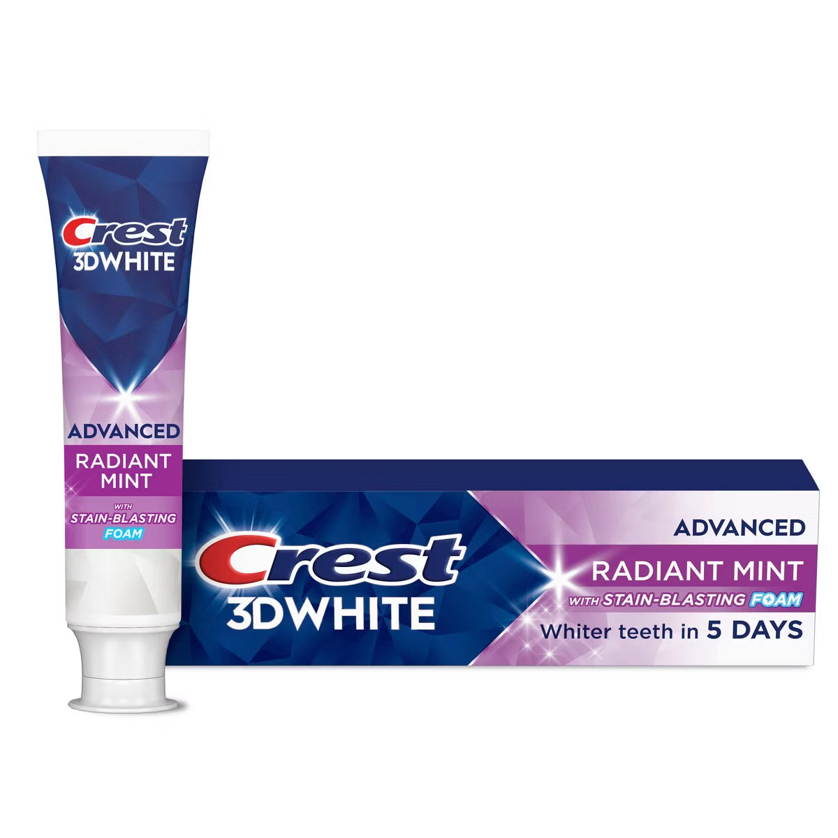 Crest 3D White Advanced Teeth Whitening Toothpaste - Radiant Mint
