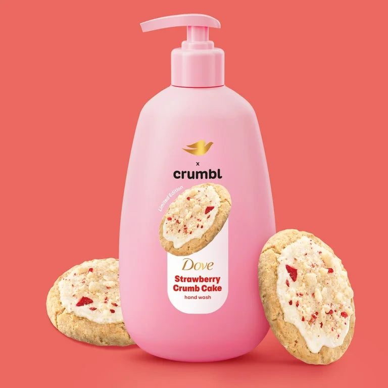 Dove x Crumbl Hand Wash - Strawberry Crumb Cake