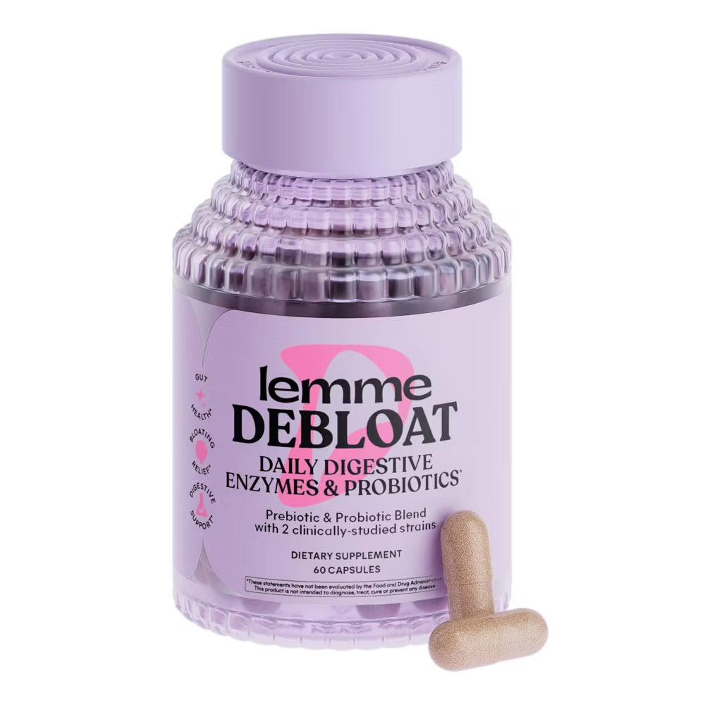 Lemme Debloat Probiotic & Enzyme Capsules – 60 Count