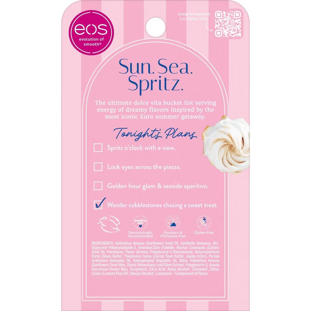 eos Limited Edition 24H Moisture Super Balm Minis – Vanilla Cannoli, Crème Brûlée & Espresso Martini