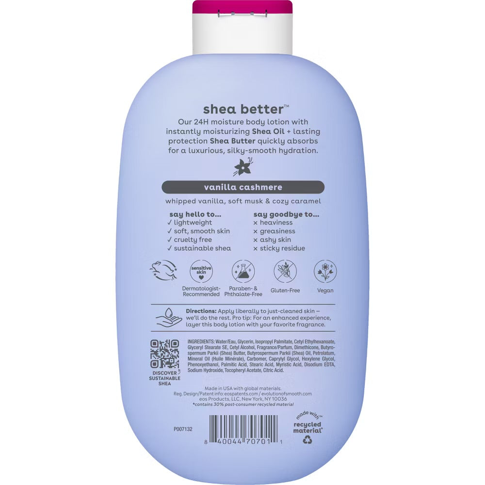 eos Shea Better 24H Moisture Body Lotion – Vanilla Cashmere